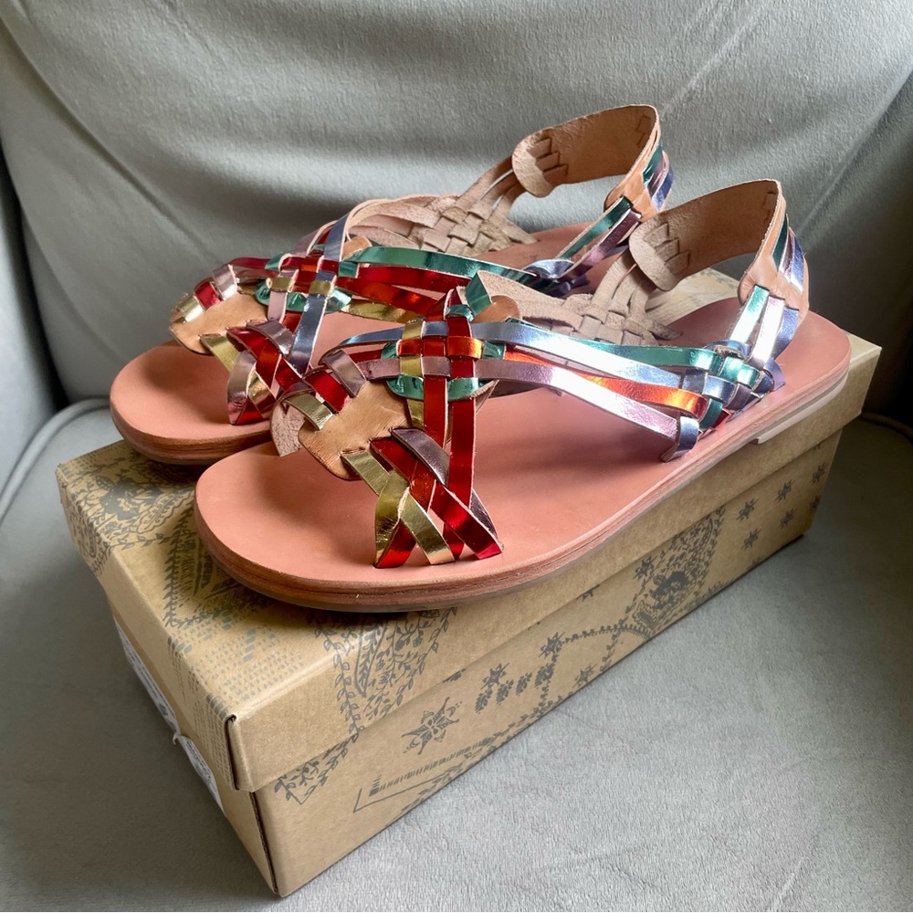 Free People San Juan Huarache Rainbow Sandals HTF - Picture 5 of 10